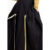 Organic black cotton quilting skirt high waist Traveling patchwork maxi skirts