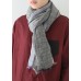 winter black blue gray patchwork color scarf cotton linen women vintage scarves