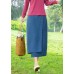 New Retro Blue irregular skirt